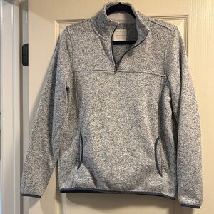 Women’s Blue & Gray Heather Quarter-Zip Sweater